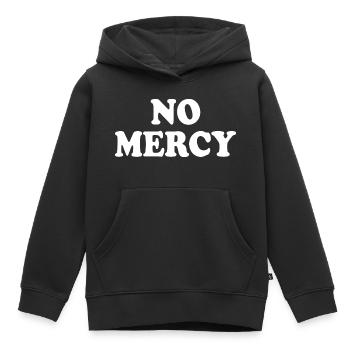 No mercy - Kids Premium Organic Hoodie - black - Front - AI Model Kid Male (0cm)