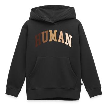 Humain Humain Africain - Sweat Premium à capuche enfant bio - noir - Devant - AI Model Kid Male (0cm)