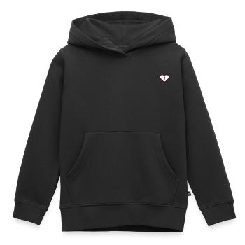 Letter i heart sport trend burgundy - gift idea - Kids Premium Organic Hoodie - black - Front - AI Model Kid Male (0cm)
