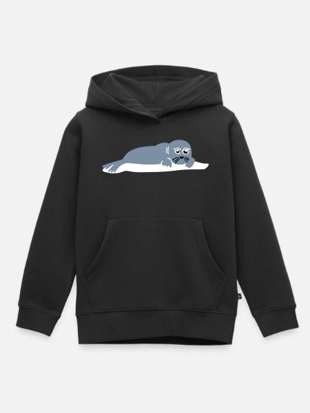 seal 2 - Sweat Premium à capuche enfant bio - noir