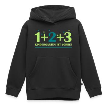 Rechnen lernen - Kinder Premium Organic Hoodie - Schwarz - Vorne - AI Model Kid Male (0cm)