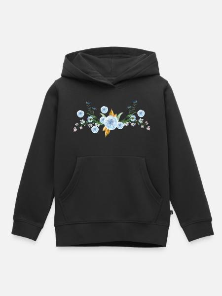 Blume - Kinder Premium Organic Hoodie - Schwarz