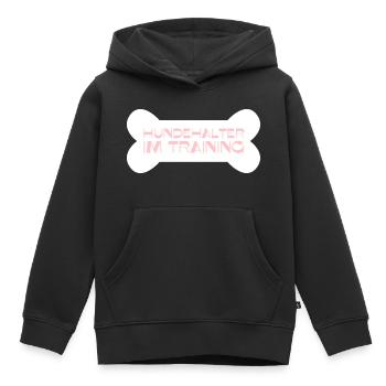 Hundehalter im Training - Kinder Premium Organic Hoodie - Schwarz - Vorne - AI Model Kid Male (0cm)