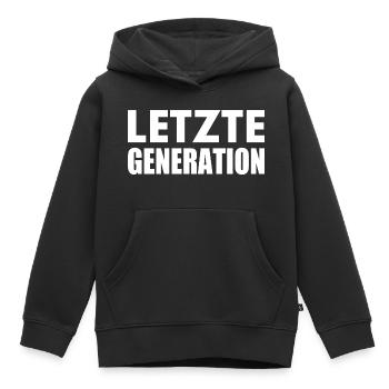 Letzte generation - Kinder Premium Organic Hoodie - Schwarz - Vorne - AI Model Kid Male (0cm)