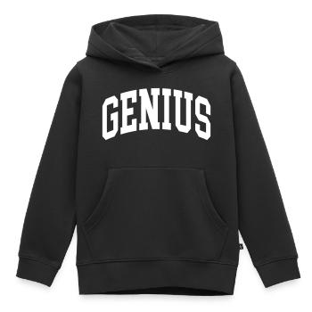 Genius - Kids Premium Organic Hoodie - black - Front - AI Model Kid Male (0cm)