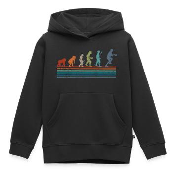 Vintage Retro Evolution Ping Pong - Kids Premium Organic Hoodie - black - Front - AI Model Kid Male (0cm)