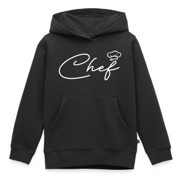 Personalisierter Küchenchef - Kinder Premium Organic Hoodie - Schwarz - Vorne - AI Model Kid Male (0cm)