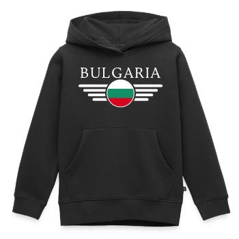 Bulgarien T-Shirt: Charme in jedem Stich - Kinder Premium Organic Hoodie - Schwarz - Vorne - AI Model Kid Male (0cm)
