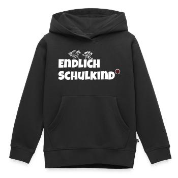 Endlich Schulkind - Kinder Premium Organic Hoodie - Schwarz - Vorne - AI Model Kid Male (0cm)
