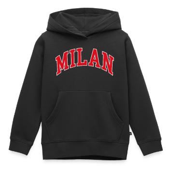 Milan - Kinder Premium Organic Hoodie - Schwarz - Vorne - AI Model Kid Male (0cm)