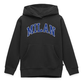 Milan - Kinder Premium Organic Hoodie - Schwarz - Vorne - AI Model Kid Male (0cm)