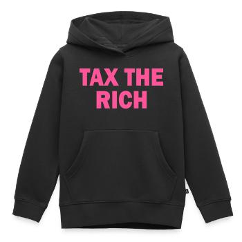 Tax the rich - Kinder Premium Organic Hoodie - Schwarz - Vorne - AI Model Kid Male (0cm)