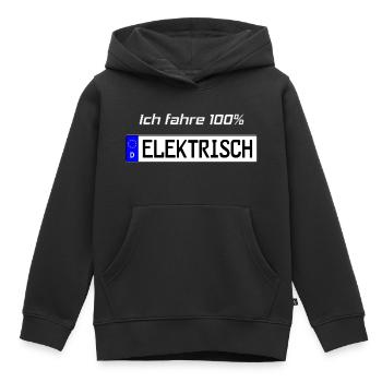 100 Prozent Elektrisch Kennzeichen - Kinder Premium Organic Hoodie - Schwarz - Vorne - AI Model Kid Male (0cm)