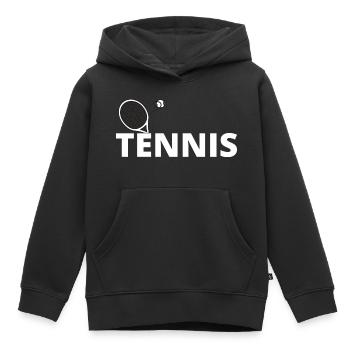 tennis / tennis / tennis players / tennis games - Kids Premium Organic Hoodie - black - Front - AI Model Kid Male (0cm)