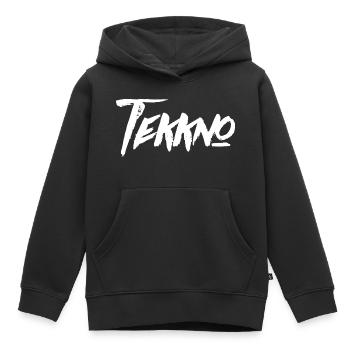 TEKKNO TECHNO HARD TEKK HARDTEKK TEKKE - Sweat Premium à capuche enfant bio - noir - Devant - AI Model Kid Male (0cm)