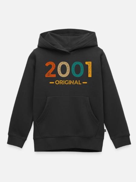 2001 Original - Kinder Premium Organic Hoodie - Schwarz