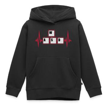 WASD Tastatur Tasten Gamer - Kinder Premium Organic Hoodie - Schwarz - Vorne - AI Model Kid Male (0cm)