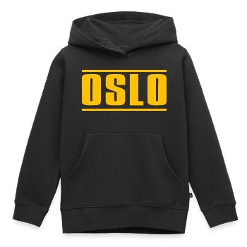 Oslo - Kinder Premium Organic Hoodie - Schwarz - Vorne - AI Model Kid Male (0cm)