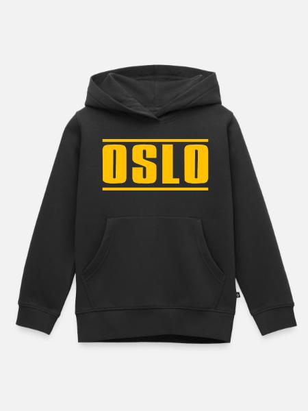 Oslo - Kinder Premium Organic Hoodie - Schwarz