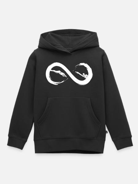 Infinity-Schwimmen - Kinder Premium Organic Hoodie - Schwarz