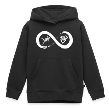 Tauchen bis ins Unendliche - Kinder Premium Organic Hoodie - Schwarz - Vorne - AI Model Kid Male (0cm)