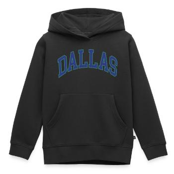 Dallas - Sweat Premium à capuche enfant bio - noir - Devant - AI Model Kid Male (0cm)