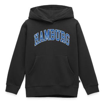 Hamburg - Kinder Premium Organic Hoodie - Schwarz - Vorne - AI Model Kid Male (0cm)