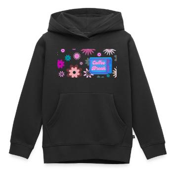 Coffee Break im Stil der 60er / Sweet sixties - Kinder Premium Organic Hoodie - Schwarz - Vorne - AI Model Kid Male (0cm)