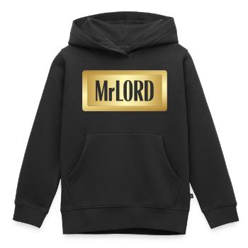 MESURE 1 - Sweat Premium à capuche enfant bio - noir - Devant - AI Model Kid Male (0cm)