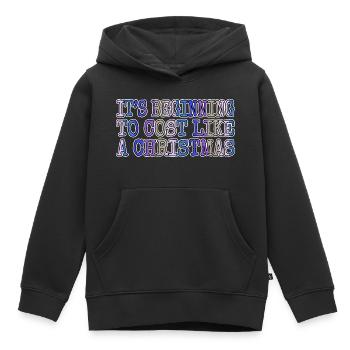 Dinosaure Lune Drôle Bday Barbes Cadeau Blague Citation - Sweat Premium à capuche enfant bio - noir - Devant - AI Model Kid Male (0cm)