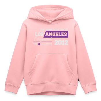 2012 Vintage Born Legend 12 Anniversaire - Sweat Premium à capuche enfant bio - rose - Devant - AI Model Kid Female (0cm)