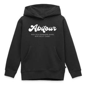 Abitur Tour - Kids Premium Organic Hoodie - black - Front - AI Model Kid Male (0cm)