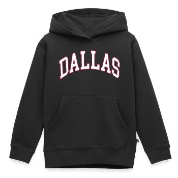 Dallas - Sweat Premium à capuche enfant bio - noir - Devant - AI Model Kid Male (0cm)