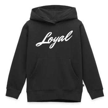 Loyal Loyalty - Kids Premium Organic Hoodie - black - Front - AI Model Kid Male (0cm)