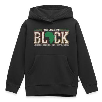 Fierté Afro Black History Month Vintage - Sweat Premium à capuche enfant bio - noir - Devant - AI Model Kid Male (0cm)