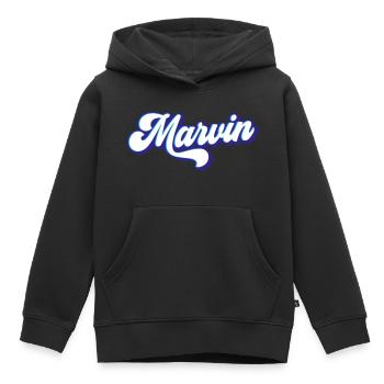 Marvin | Farben änderbar - Kinder Premium Organic Hoodie - Schwarz - Vorne - AI Model Kid Male (0cm)