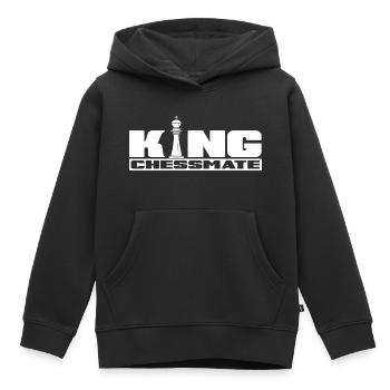 Schach Schachmatt Schachspieler ist Schach-König - Kinder Premium Organic Hoodie - Schwarz - Vorne - AI Model Kid Male (0cm)