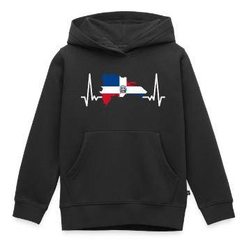 République dominicaine drapeau Dom Rep drapeau Voyage - Sweat Premium à capuche enfant bio - noir - Devant - AI Model Kid Male (0cm)