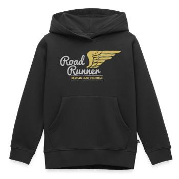 Biker Bild - Kinder Premium Organic Hoodie - Schwarz - Vorne - AI Model Kid Male (0cm)