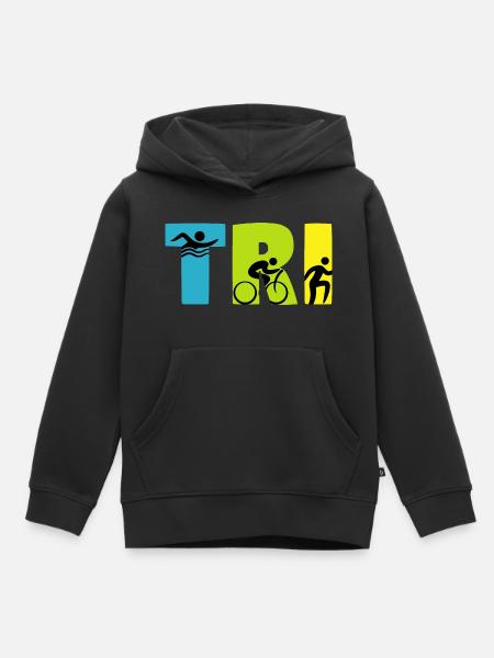 triathlon - Kinder Premium Organic Hoodie - Schwarz