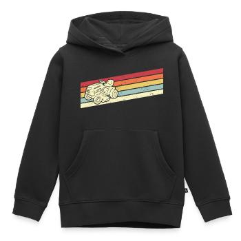 Lawn Mower Lawn Tractor Ride-on Mower Lawn Mowing - Kids Premium Organic Hoodie - black - Front - AI Model Kid Male (0cm)