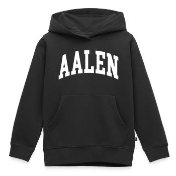 Aalen - Kinder Premium Organic Hoodie - Schwarz - Vorne - AI Model Kid Male (0cm)