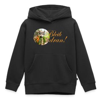 Bleib dran nicht aufgeben durchhalten Hund Husky - Kinder Premium Organic Hoodie - Schwarz - Vorne - AI Model Kid Male (0cm)