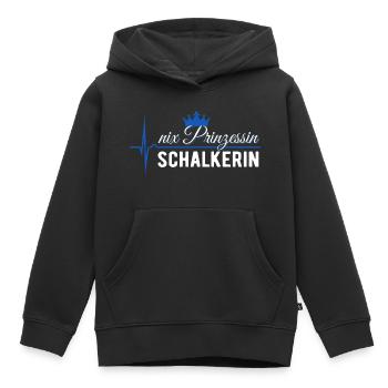 Nix Prinzessin - Schalkerin - EKG Puls Geschenk - Kinder Premium Organic Hoodie - Schwarz - Vorne - AI Model Kid Male (0cm)