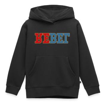 Rebel Portrait Revolution Rebel Leader - Kids Premium Organic Hoodie - black - Front - AI Model Kid Male (0cm)