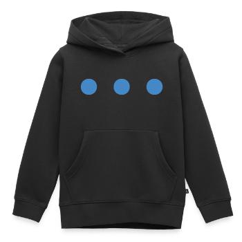 Trois points - Sweat Premium à capuche enfant bio - noir - Devant - AI Model Kid Male (0cm)