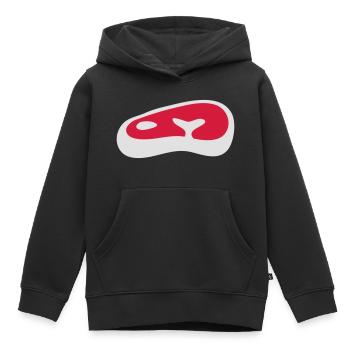 Steak - Kinder Premium Organic Hoodie - Schwarz - Vorne - AI Model Kid Male (0cm)
