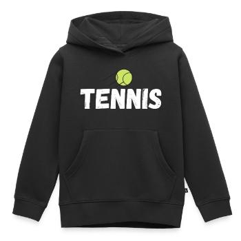 tennis / tennis / tennis players / tennis games - Kids Premium Organic Hoodie - black - Front - AI Model Kid Male (0cm)