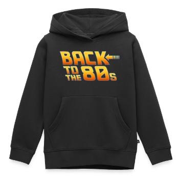 Back To The 80s - Kids Premium Organic Hoodie - black - Front - AI Model Kid Male (0cm)
