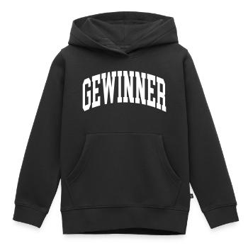 Gewinner - Kinder Premium Organic Hoodie - Schwarz - Vorne - AI Model Kid Male (0cm)